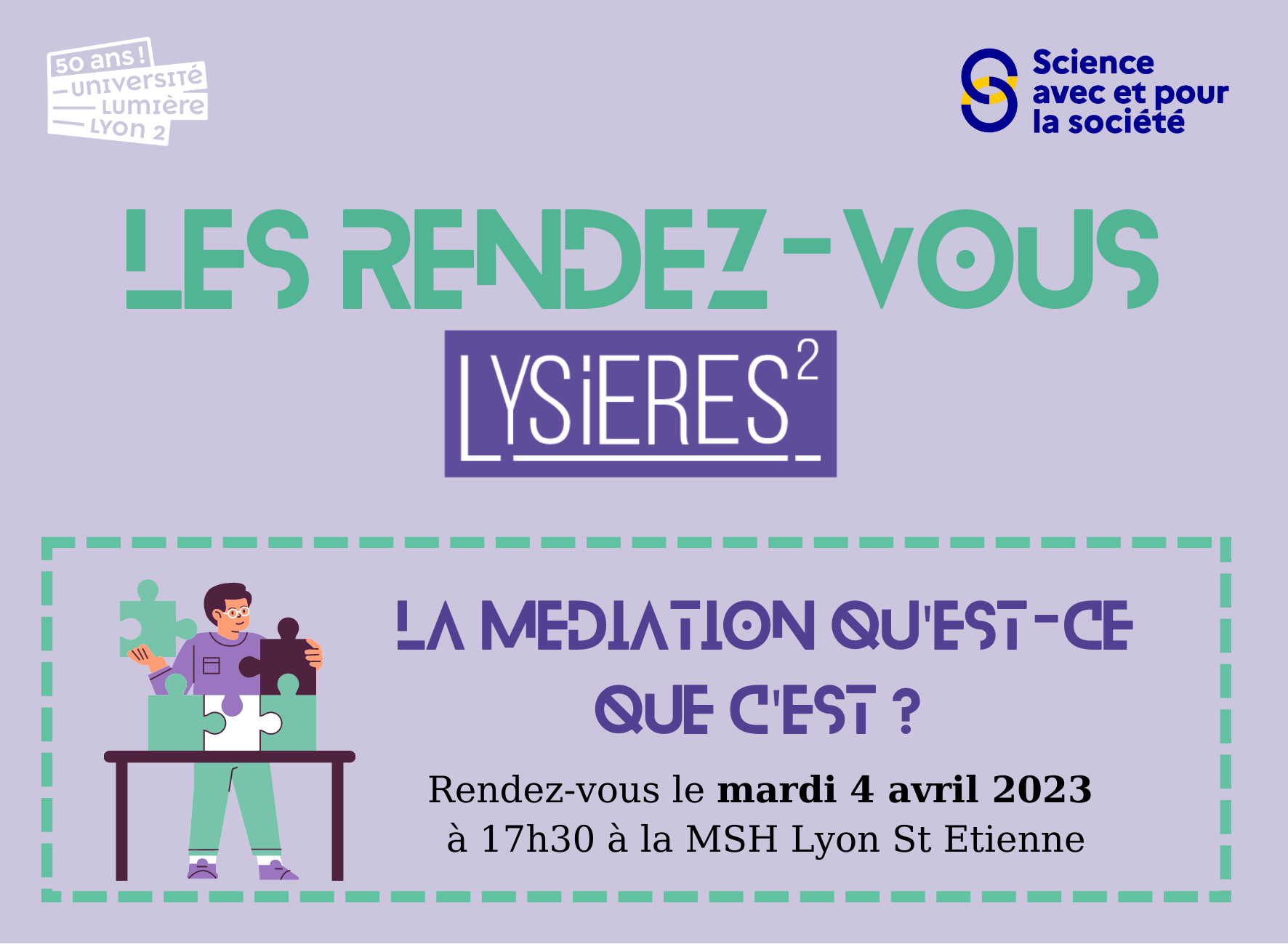 Bandeau du Rendez-Vous LYSiERES² - la médiation qu'est ce que c'est ?