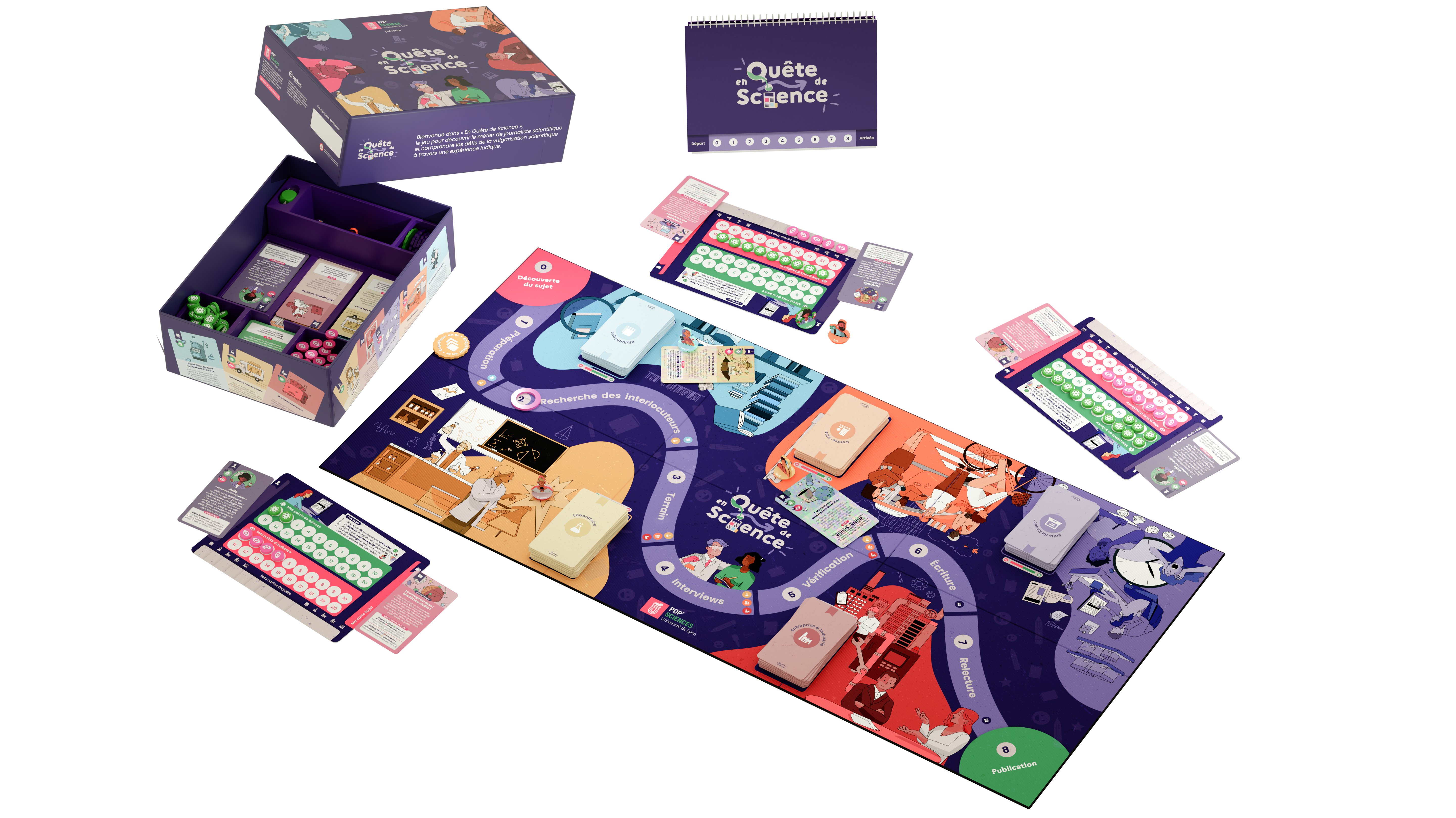 En quête de science - plateau de jeu