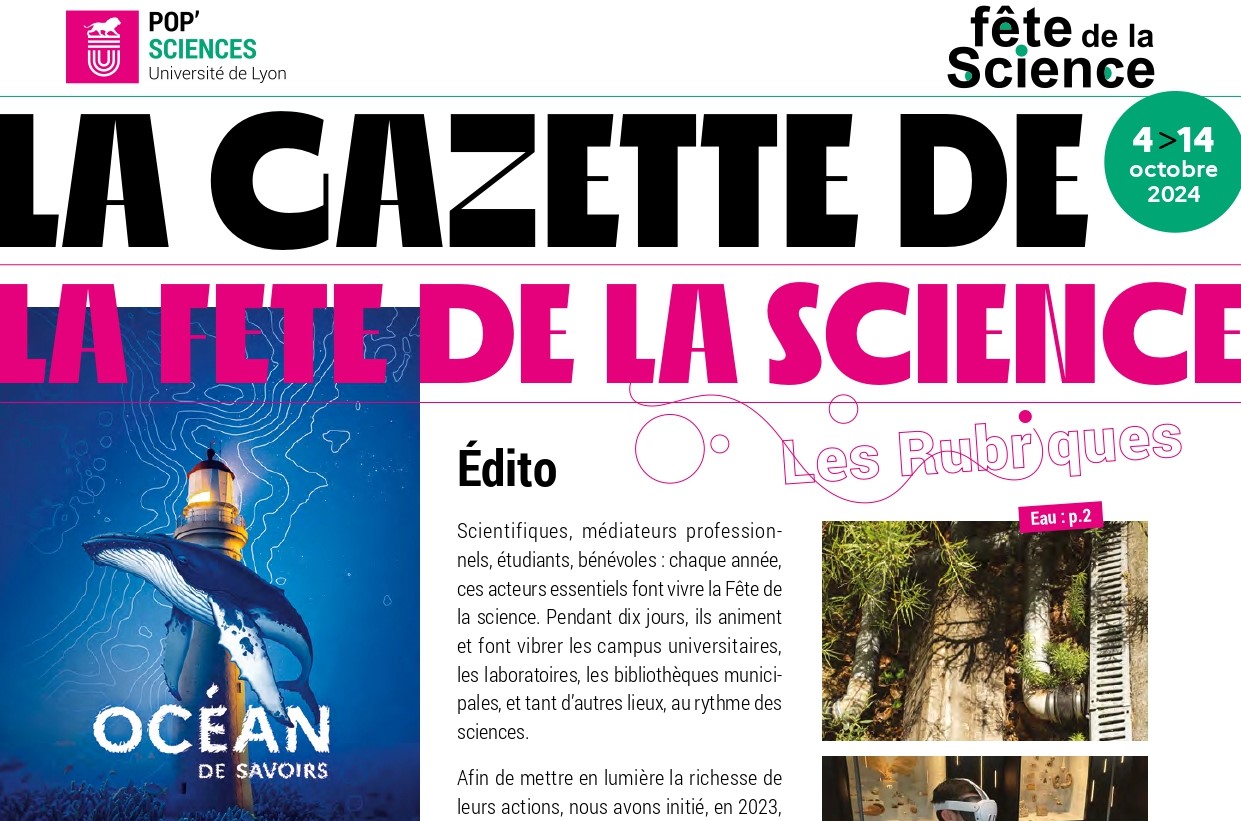 Visuel Gazette Fête de la science 2024